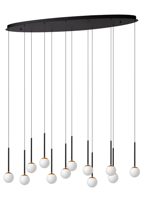 Lucide CALINA - Suspension - LED Dim. - CCT - 12x7W 2200K/3300K - Noir | Premium - éteint